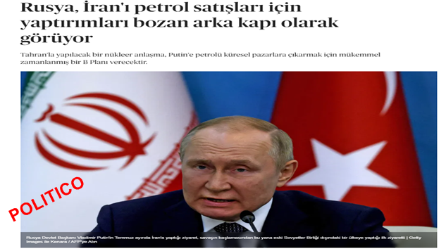 ABD, Rusya-İran Petrol Takas Anlaşmasını engelleyemediği için öfkeli